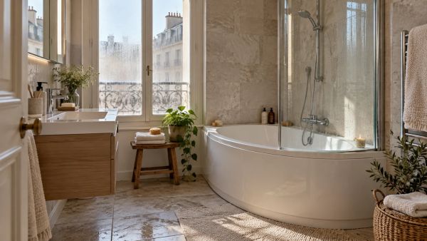 5 avantages clés d'une baignoire-douche d'angle pour gagner de l'espace